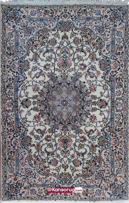 Nain Cream-Colored Hand-Woven Carpet 200x130 cm