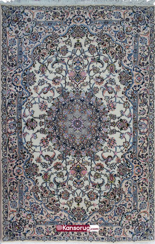 Nain Cream-Colored Hand-Woven Carpet 200x130 cm