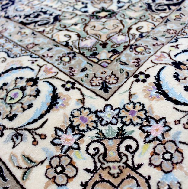 Persian Naein Carpet 4 Meters Dark Blue 6la