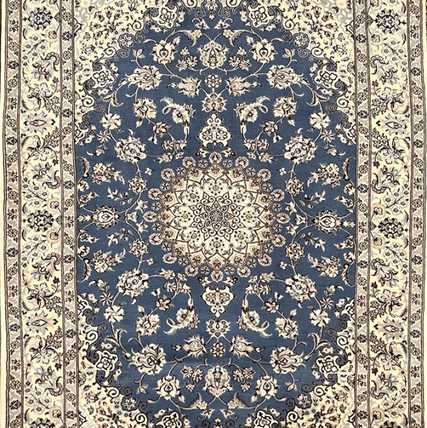Persian Nain Rug 170 by 250 cm Blue 9La