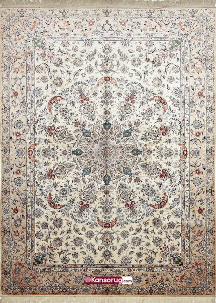 Nain Carpet 9 Meters Bouquet Medallions White 6La