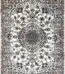 Persian Nain Rug 100 by 150 cm White Medallion Design 9la