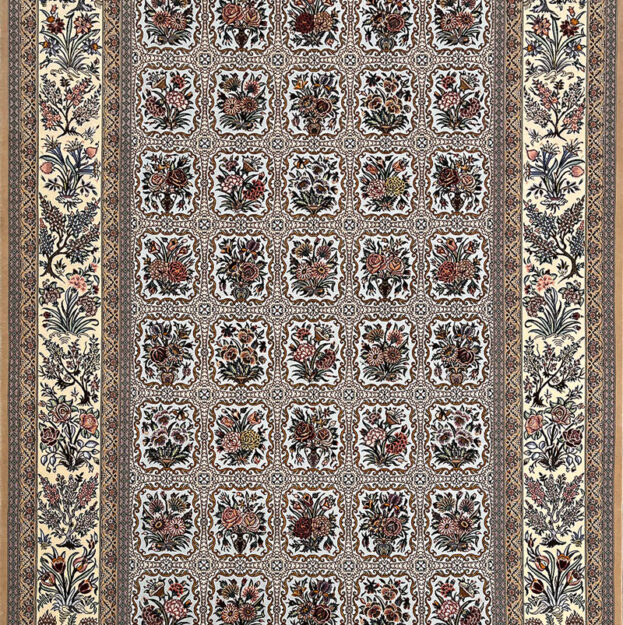 Handwoven Isfahan Rug 155 by 240 cm Panel Design