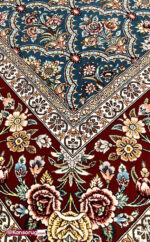 Isfahan Persian Carpet 4 sq meters Floral Bouquet Pattern