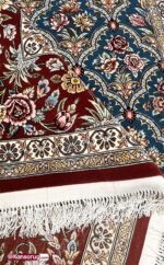 Isfahan Persian Carpet 4 sq meters Floral Bouquet Pattern